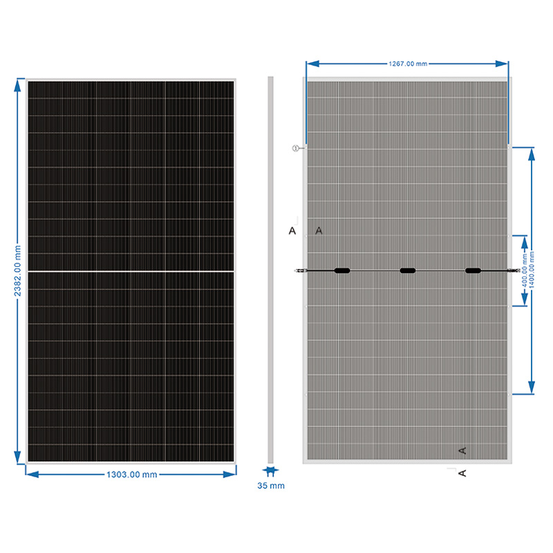 750W bifacial Transparent backsheet2